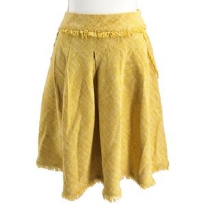 Maeve for Anthropologie Womens Size 8 Fringe Tweed Full Skirt Knee Length